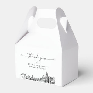 Pittsburgh Wedding Personalized Favour Box