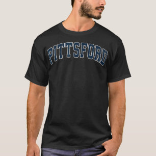 Pittsford New York NY Vintage Sports Design Navy D T-Shirt