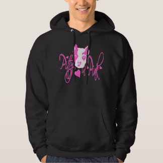 Pitty dans le sweat - shirt à capuche noir rose