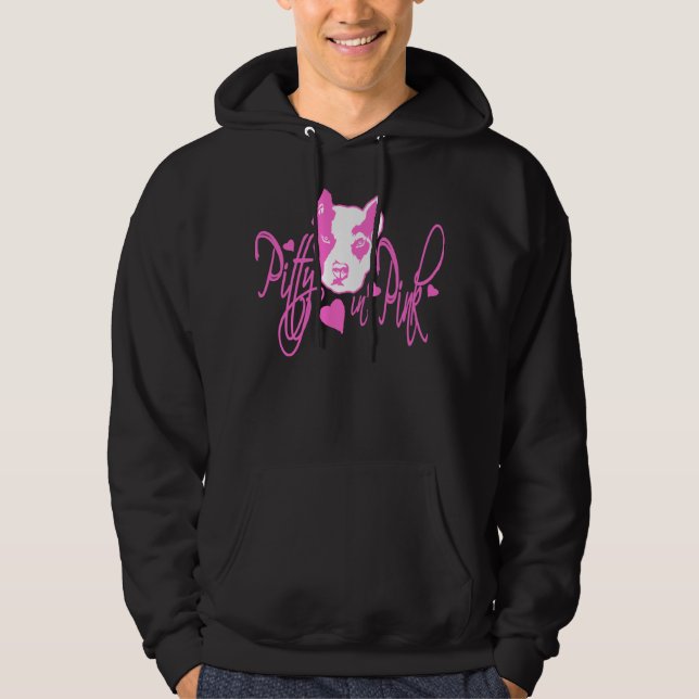 Pitty dans le sweat - shirt à capuche noir rose (Devant)