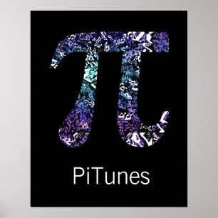 PiTunes ~ Poster de Geek marrant maths et musique
