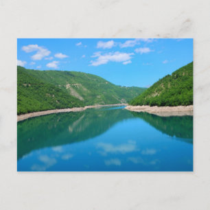 Piva lake in Montenegro Postcard