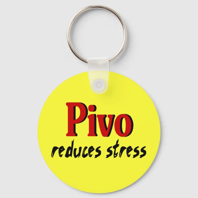 Pivo reduces stress keychain (Front)