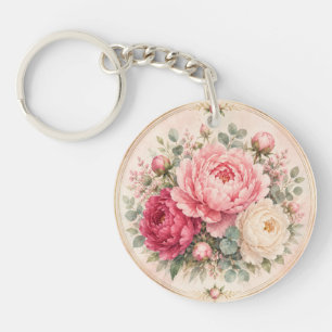 Pivoines aquarelles rose et framboise romantiques 