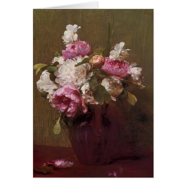 Pivoines de Henri Latour- et roses blancs, (Devant)