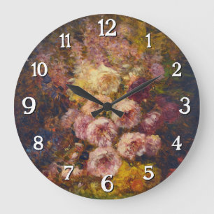 Pivoines – Félix Ziem Large Clock