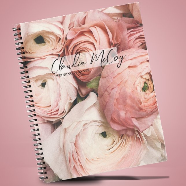 Pivoines roses | Cahier à spirale professionnel (Créateur téléchargé)