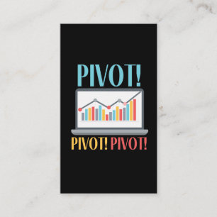 Pivot Analytics Finance Data Science Computer Business Card