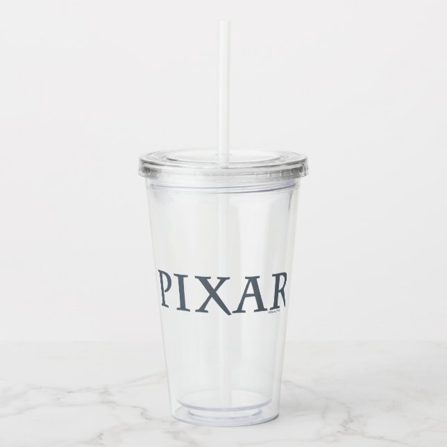 Pixar Grey Logo Acrylic Tumbler (Front)