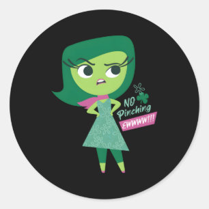Pixar Inside Out Disgust Ew No Ching St Patrick'S  Classic Round Sticker