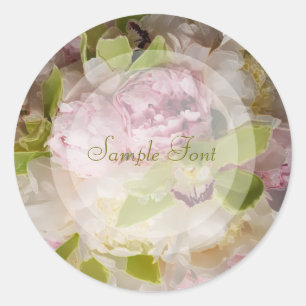 PixDezine bridal bouquet/DIY background colour Classic Round Sticker