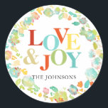 PixDezine Christmas Watercolor Abstract Wreath Classic Round Sticker<br><div class="desc">PixDezines Christmas stickers,  abstract watercolor winter wreath in pastel colour,  DIY background colour.   

 Copyright © 2010-2019,  PixDezines™. All rights reserved.</div>