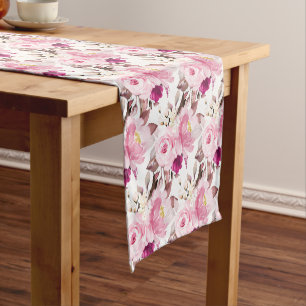 PixDezine H2 Flowers Pink Hues Roses Short Table Runner