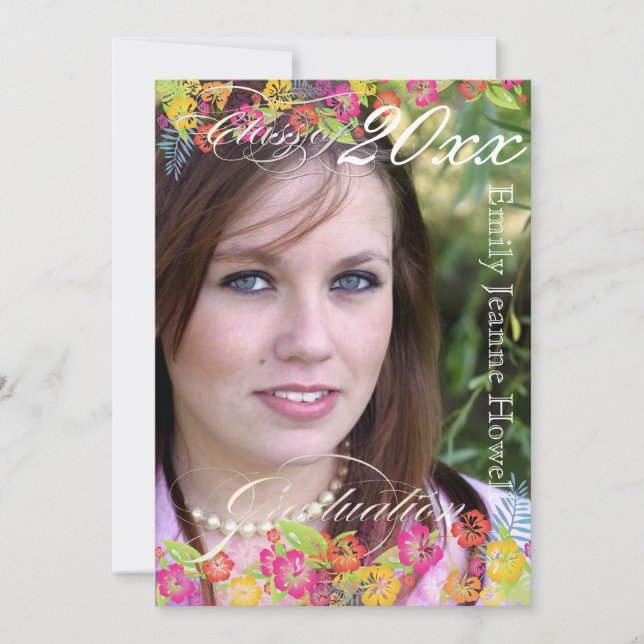 PixDezine Hawaiian Hibiscus, 2011 Graduations Invitation (Front)