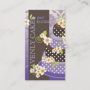 PixDezine Violet+Chocolate Bakery/pâtisserie Business Card