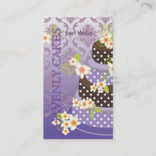 PixDezine Violet+Chocolate Bakery/pâtisserie Business Card