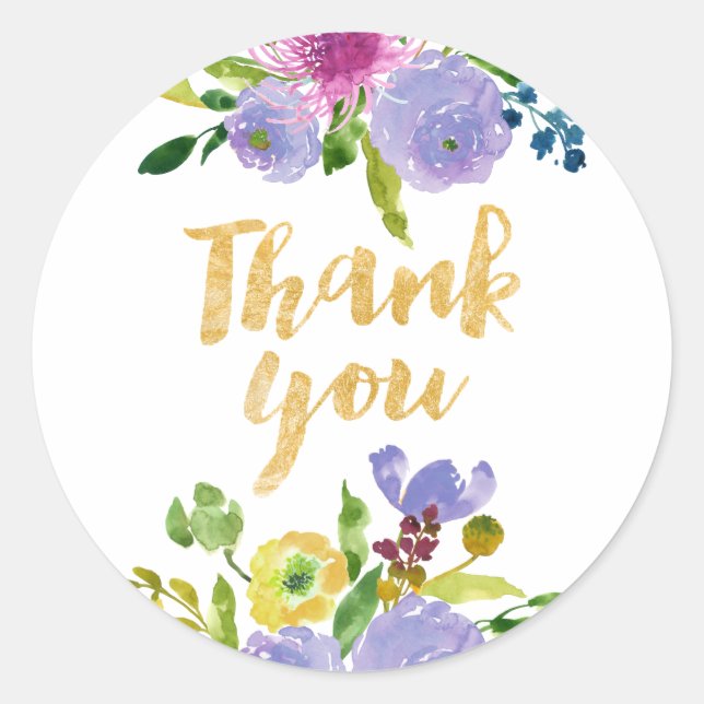 PixDezine watercolor floral/mint ranunculus Classic Round Sticker (Front)