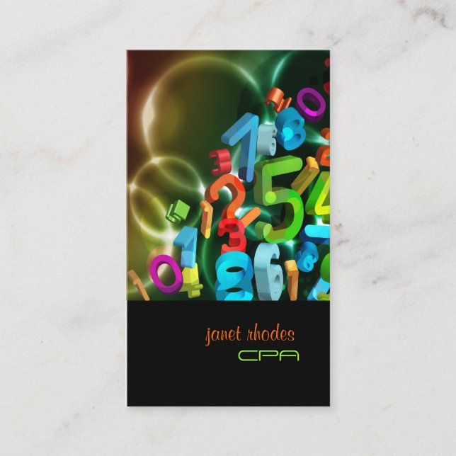 PixDezines 123, CPA/diy colours Business Card (Front)