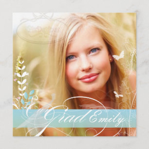 PixDezines 2012 Graduation Photo+diy blossoms Invitation