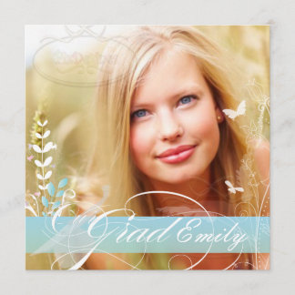 PixDezines 2012 Graduation Photo+diy blossoms Invitation