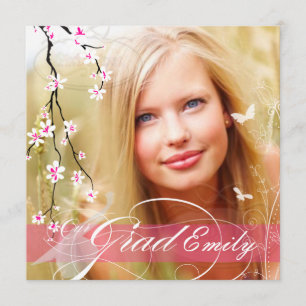 PixDezines 2012 Graduation Photo+diy blossoms Invitation