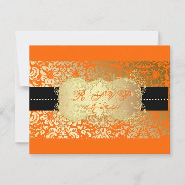 PixDezines 4.25"x5.5" rsvp fidora damask for 5x7 (Front)