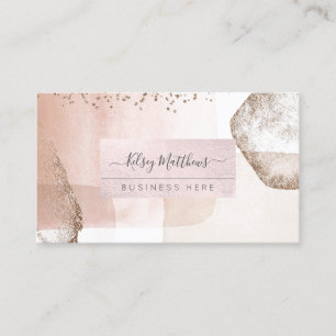 PixDezines Abstract Arrangement H2 Rose Gold  Business Card