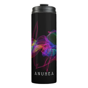 PIXDEZINES ABSTRACT SMOKE+BLACK MIRROR THERMAL TUMBLER
