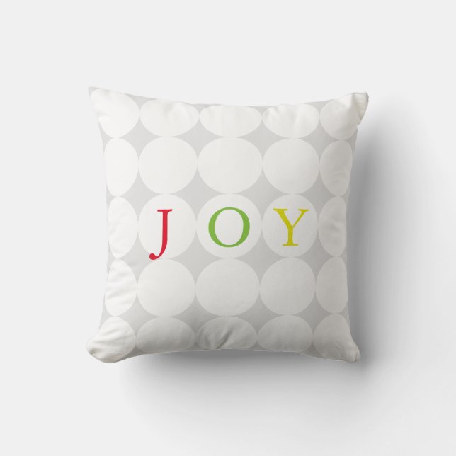 PixDezines adjustable polka dots/diy text+bckgrnd Throw Pillow (Front)
