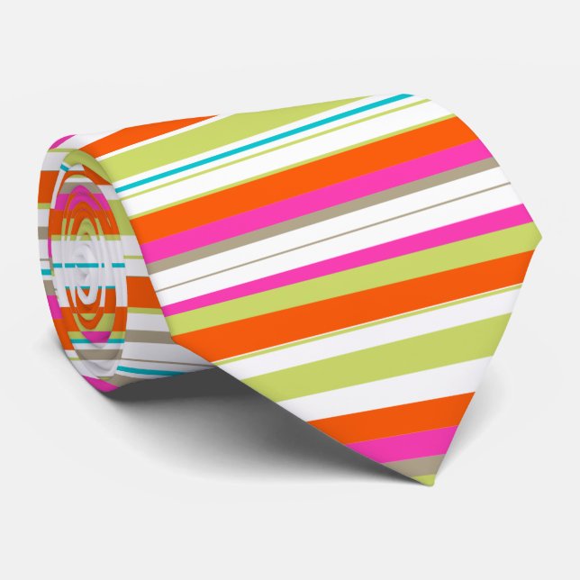 PixDezines adjustable stripes Tie (Rolled)