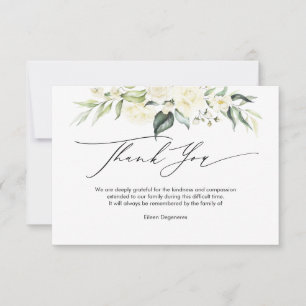 PixDezines Alabaster Roses Bereavement Thank You I Invitation