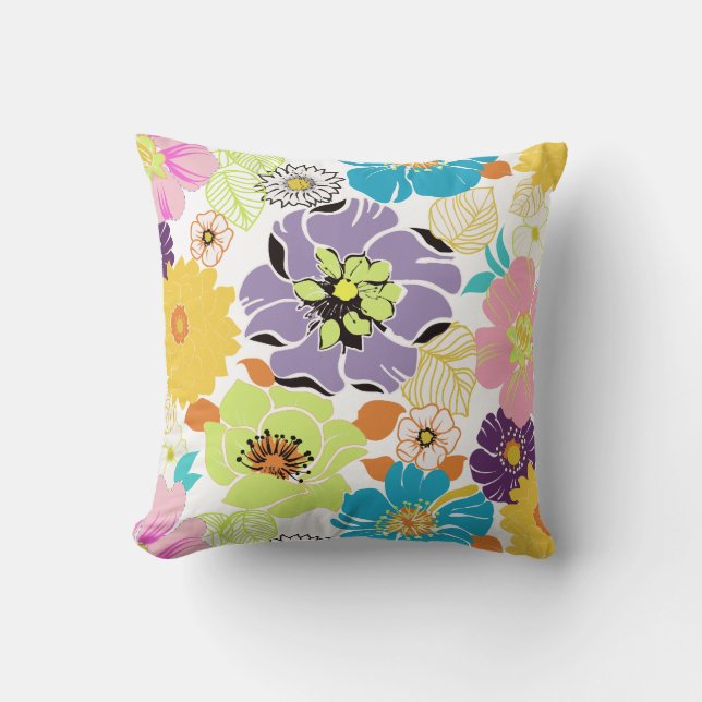 PixDezines alegre/diy background colours Throw Pillow (Front)