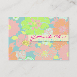 PixDezines Alegre Retro Floral, Pastel/DIY colour! Business Card
