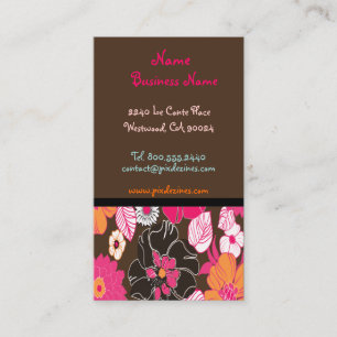 PixDezines alegre retro foral, DIY background Business Card