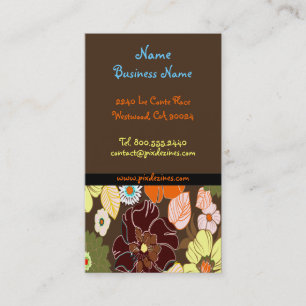 PixDezines alegre retro foral, DIY background Business Card