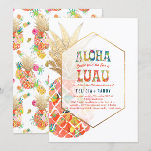 PixDezines Aloha Hawaiian Pineapples/Orange/DIY Invitation