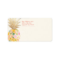 PixDezines Aloha Pineapple+Floral Watercolor