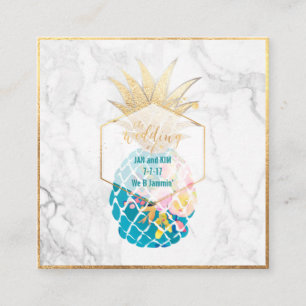 PixDezines Aloha Pineapples/Gold/Marble/Enclosure Enclosure Card