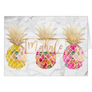 PixDezines Aloha Pineapples/Mahalo