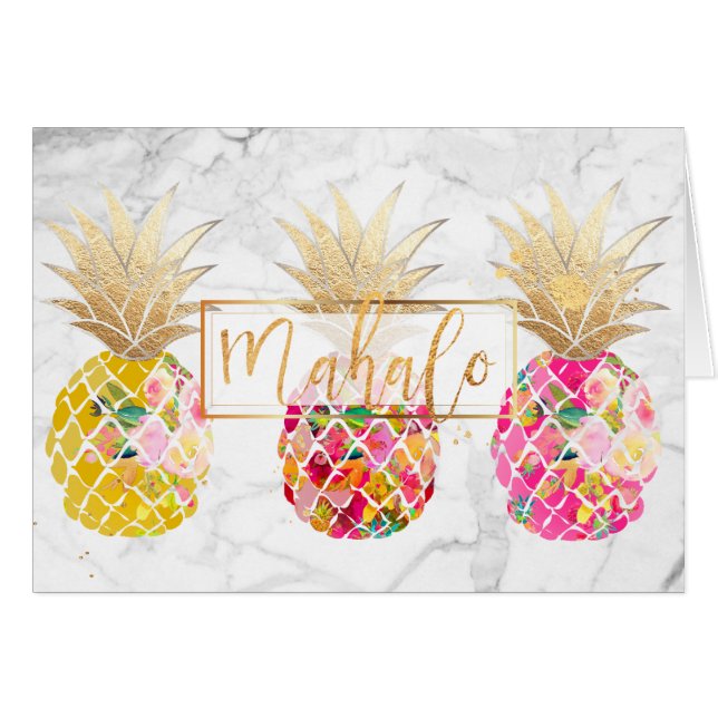 PixDezines Aloha Pineapples/Mahalo (Devant Horizontal)