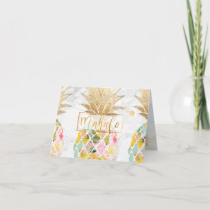 PixDezines Aloha Pineapples/Mahalo Thank You Card
