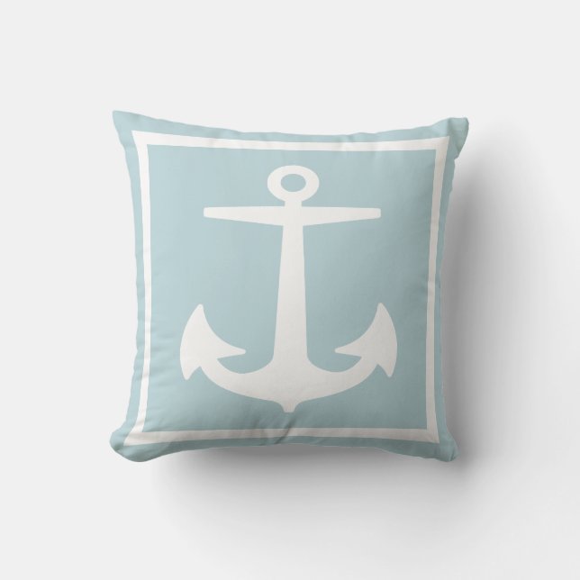 PixDezines anchor/diy colours/nautical Throw Pillow (Front)