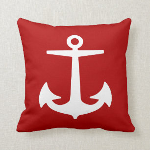 PixDezines anchors/diy colours/nautical Throw Pillow