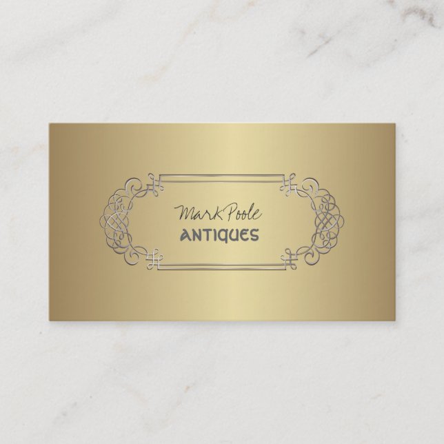 PixDezines antique scrolls/diy colour Business Card (Front)
