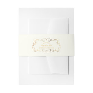 PixDezines antique scrolls/DIY colour+font Invitation Belly Band