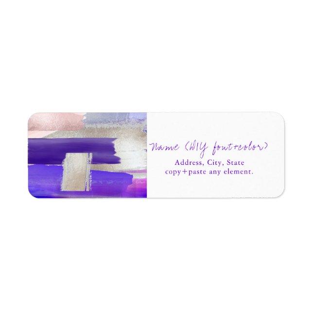 PixDezines Aquarelle Abstraite Argent ultraviolet (Devant)