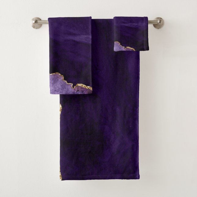 PixDezines Aquarelle Agate Purple Gold Veines (En situation)