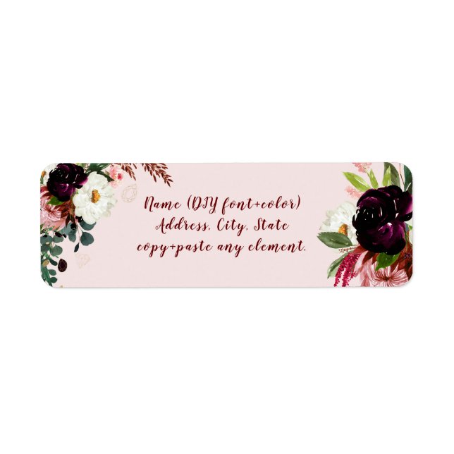 PixDezines Aquarelle Fleurs Bourgogne (Devant)