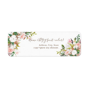 PixDezines Aquarelle Florale, Coton, Roses Blush
