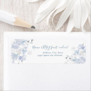 PixDezines Aquarelle Florale, Dusty Blue Sweetpea